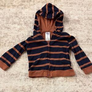 Gerber Navy and Brown Striped Kids Hoodie